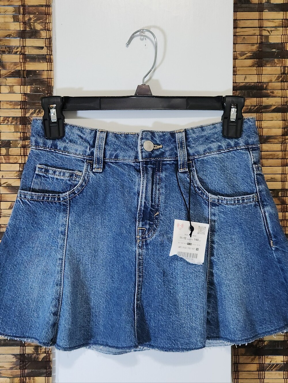 🌟 NWT Zara Girls Denim Skater Skirt - Size 11/12